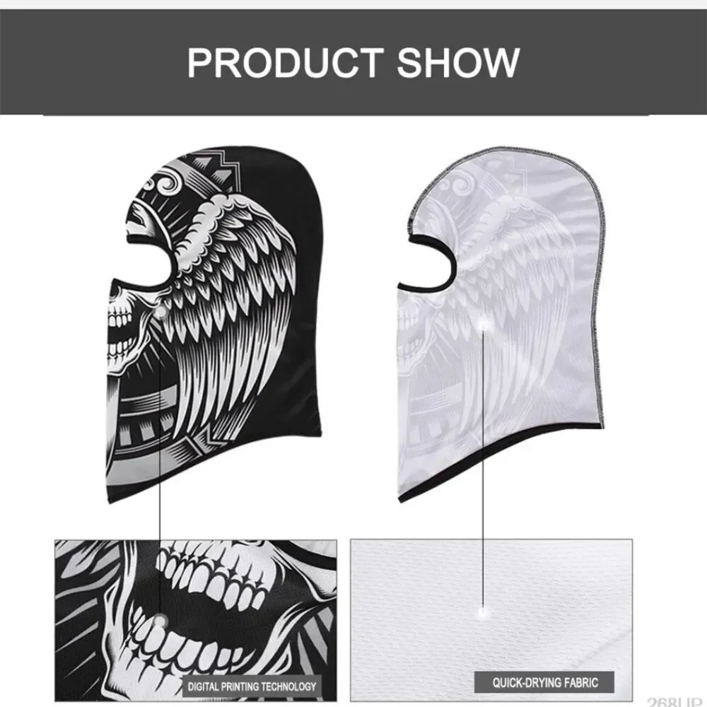 Tactical Skull Ghost Printed Full Face Mask Balaclava Halloween Ski Motorcycle